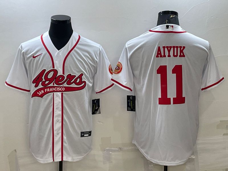 Men San Francisco 49ers 11 Aiyuk White 2022 Nike Co branded NFL Jersey